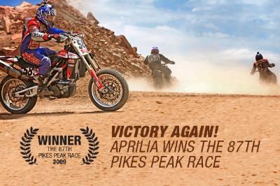aprilia SXV 550 siegt im Pikes Peak Race aprilia SXV 550 siegt im Pikes Peak Race