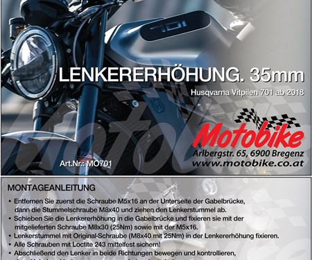 VITPILEN 701 - Lenkererhöhung VITPILEN 701 - Lenkererhöhung