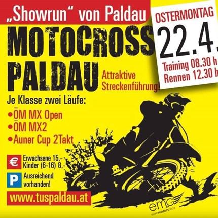 Motocross Paldau 
40. Internationales Motocross Paldau

 Auch heuer findet wieder am Ostermontag das traditionelle "Motocross Paldau" statt. ... Weiter >>