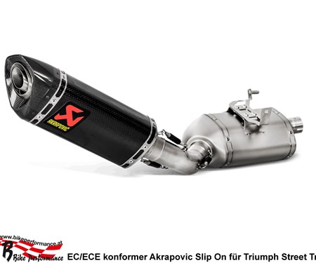 Triumph Street Triple 765: Zwei Akrapovic Slip On Varianten erhältlich!