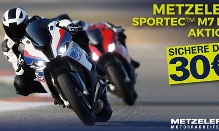 Sparen beim Reifenkauf? Jetzt möglich bei der Metzeler Sportec M7 RR Aktion!