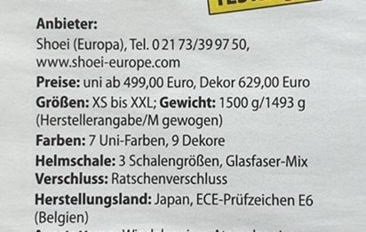 Shoei GT-Air II MOTORRAD Testsieger