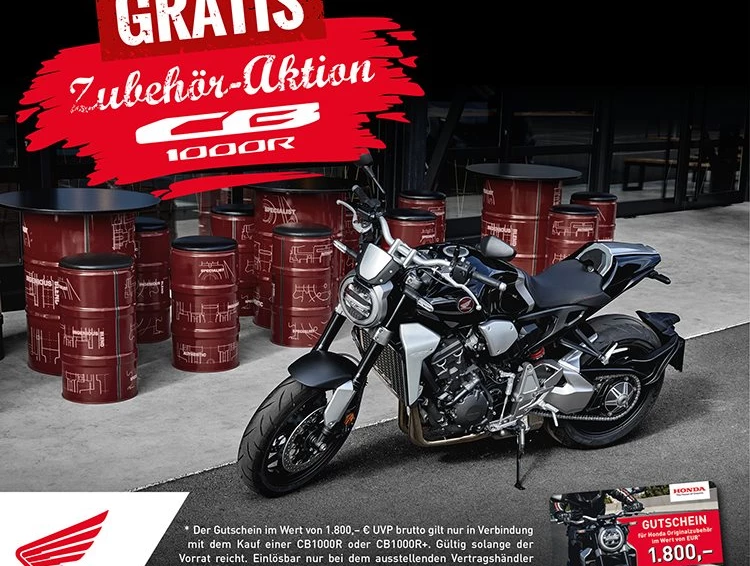 Honda Semmler - CB1000R Zubehör Aktion  Bild 1: Honda Semmler - CB1000R Zubehör Aktion