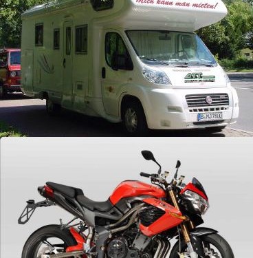 Benelli TNT R160,das Biest &amp; Wohnmobilvermietung X-Dream 545g