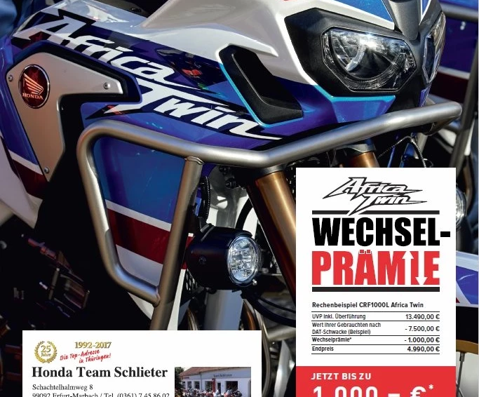 Aktionswochen beim Honda Team Schlieter im Juni 2019 Bild 1: Aktionswochen beim Honda Team Schlieter im Juni 2019