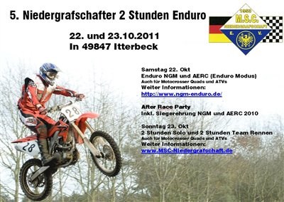 2 Stunden Enduro Itterbeck am 22. und 23.10.11