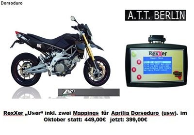 Interesse am RexXer Mapping oder Auspuffanlage! Im Oktober bietet Ihnen A.T.T.-Berlin für ihre Benelli, Ducati, Moto Morini, Aprilia, KTM oder MV Agusta einige Top-Angebote.Mehr ab 01.10.11 im Online-Shop! - Bild 6