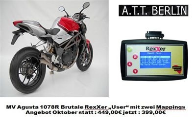 Interesse am RexXer Mapping oder Auspuffanlage! Im Oktober bietet Ihnen A.T.T.-Berlin für ihre Benelli, Ducati, Moto Morini, Aprilia, KTM oder MV Agusta einige Top-Angebote.Mehr ab 01.10.11 im Online-Shop! - Bild 9