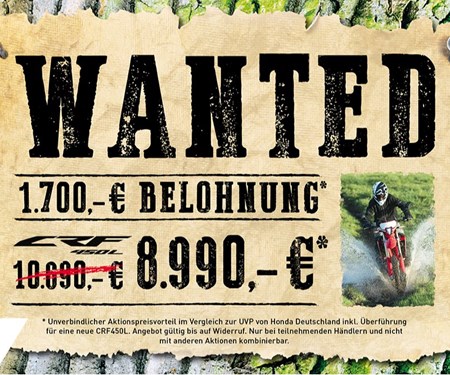 CRF450L Wanted !!!