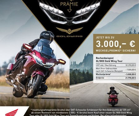 Honda Goldwing Wechselprämie