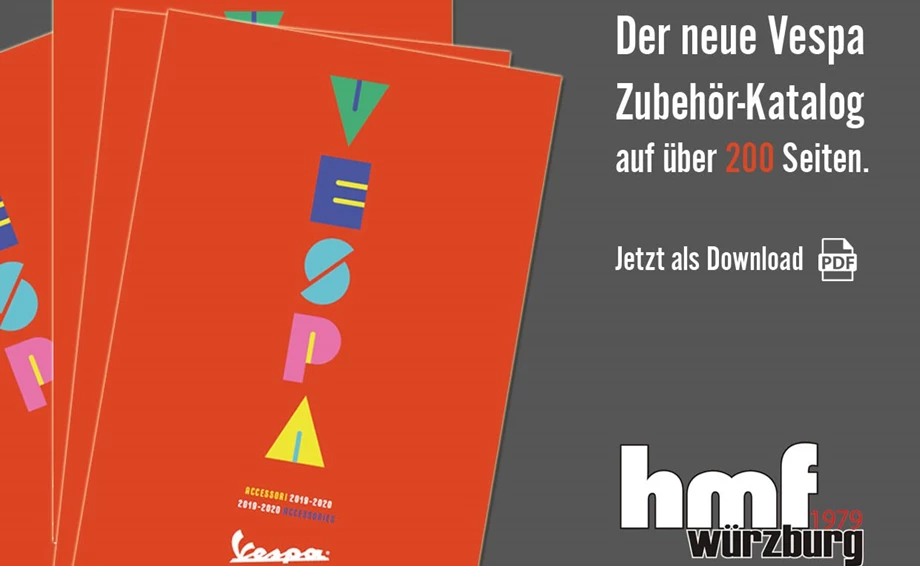 Der neue 2020er Vespa Zubehör- und Lifestyle Katalog Bild 2: Der neue 2020er Vespa Zubehör- und Lifestyle Katalog