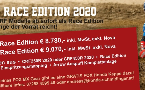 HONDA CRF Race Edition Modelle 2020 bei Honda Schmidinger - Bild 1