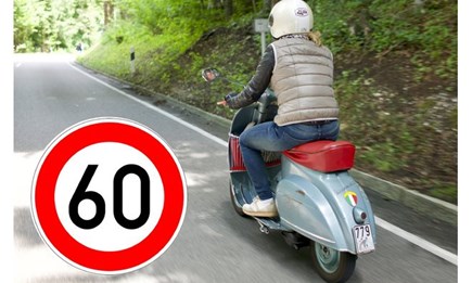 Zulässiger Topspeed (50 ccm Roller) von 45 auf 60 km/h
