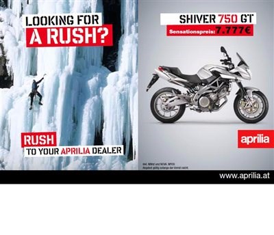 aprilia Shiver 750 GT Aktion aprilia Shiver 750 GT Aktion