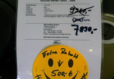 SUZUKI GSF1250SA - BANDIT - unser Motorrad Angebot der Woche !!!!