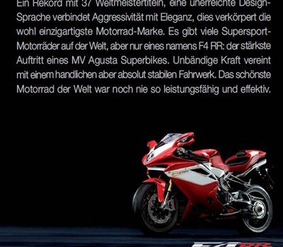 MV Agusta F4 RR 1000 für 2012-reinrassiges italienisches Design und Leistungsfähigkeit ohne Kompromisse & diese Perfektion im Maschinenbau setzt neue Maßstäbe! - Bild 2