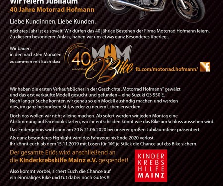 40th Anniversary MHM Bike