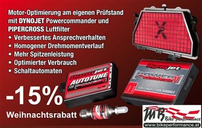 WEIHNACHTSAKTION: Leistungsoptimierung mit Dynojet & Pipercross um –15% WEIHNACHTSAKTION: Leistungsoptimierung mit Dynojet & Pipercross um –15%
