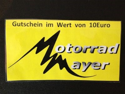 Motorrad Mayer Gutscheine ab sofort erhältlich! Motorrad Mayer Gutscheine ab sofort erhältlich!