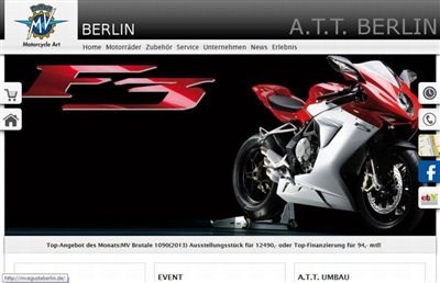 Neue A.T.T.- MV Agusta Hompage & MV Agusta Brutale 1090 mit ABS!