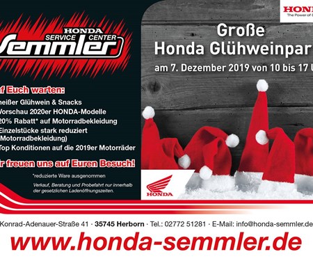 Honda Semmler - Glühweinparty Aktion 