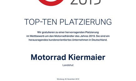 "Motorradhändler des Jahres 2019"