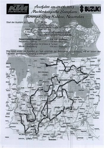 Motorradausfahrt am 01.06.13 Bild 1: Motorradausfahrt am 01.06.13