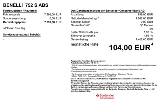 Benelli-Fantic-Mash "Winter Spezial" Finanzierung. Jetzt kaufen ober bestellen -erst nach 90 Tagen die erste Rate zahlen. - Bild 2