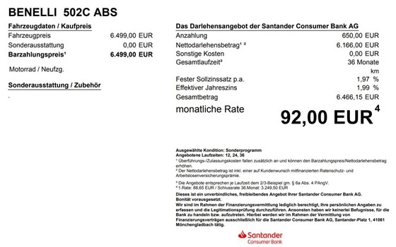 Benelli-Fantic-Mash "Winter Spezial" Finanzierung. Jetzt kaufen ober bestellen -erst nach 90 Tagen die erste Rate zahlen. - Bild 5