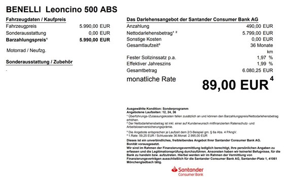 Benelli-Fantic-Mash "Winter Spezial" Finanzierung. Jetzt kaufen ober bestellen -erst nach 90 Tagen die erste Rate zahlen. - Bild 9