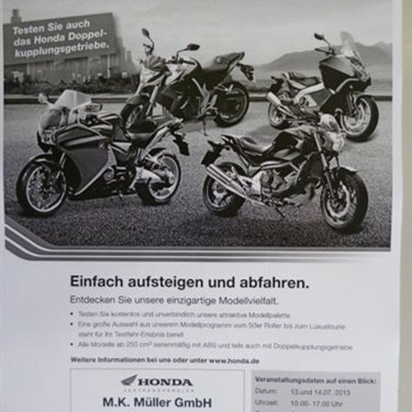 Honda Testfahrtage 13.14.07.2013