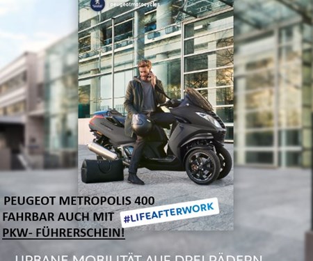 PEUGEOT METROPOLIS!!! Mit Autoführerschein fahrbar! 