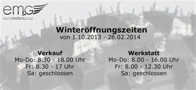 Öffnungszeiten - Einstellplätze - Winteraktion - Bild 1 Öffnungszeiten - Einstellplätze - Winteraktion - Bild 1