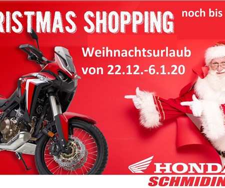 Weihnachtsurlaub von 24.12.2019 bis 6.1.2020 - Honda Schmidinger