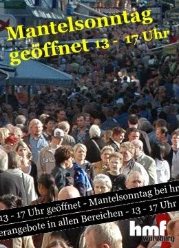 Verkaufsoffener Sonntag bei hmf