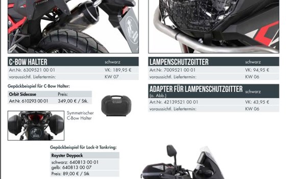 Neigkeiten von Hepco & Becker für die CRF 1100L AfricaTwin  - Bild 1