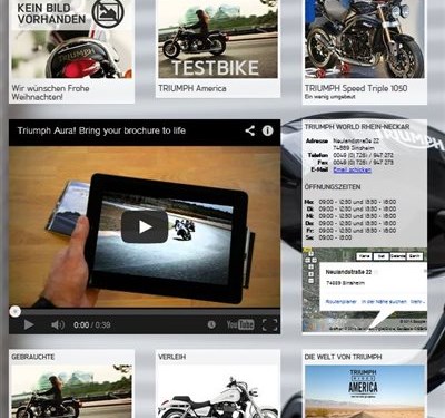 Neue Triumph Webseite