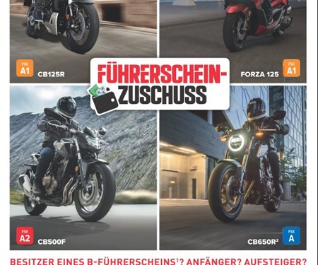 HONDA FÜHRERSCHEINZUSCHUSS JETZT FÜR ALLE 