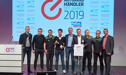 Top-Platzierung bei Motorradhändler des Jahres 2019