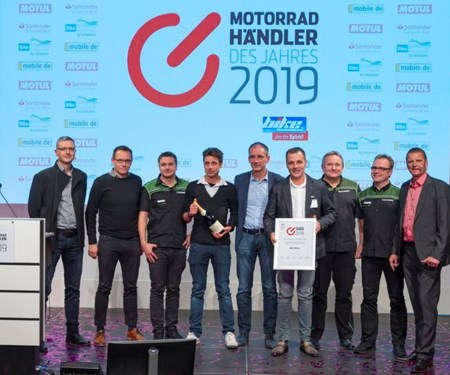 Top-Platzierung bei Motorradhändler des Jahres 2019