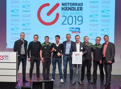 Top-Platzierung bei Motorradhändler des Jahres 2019