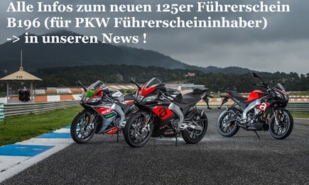 Neue 125er Fahrerlaubnis B196 für PKW-Führerscheininhaber