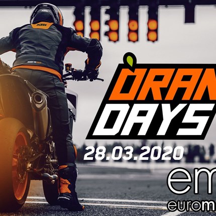 KTM Orange Day - 28.03.2020 
KTM ORANGE DAYS 2020
 Wir laden am Samstag, dem 28. März 2020 zum KTM ORANGE DAY ein. Starte READY TO RACE in die kommende  ... Weiter >>