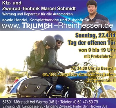 Tag der offen Tür bei Triumph Rheinhessen am 27.04.2014