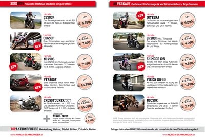 DIE HAUSMESSE - BIKEHITS 2014 bei Honda Schmidinger am 2. und 3. Mai - Bild 3 DIE HAUSMESSE - BIKEHITS 2014 bei Honda Schmidinger am 2. und 3. Mai - Bild 3