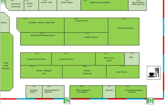 Hallenplan Stockstädter Motorrad Show 2020 - Bild 1