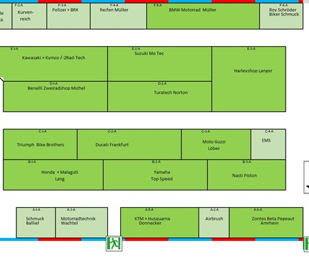 Hallenplan Stockstädter Motorrad Show 2020
