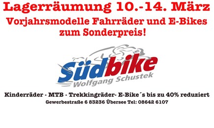 Wir räumen unser Fahrrad- und E-Bike-Lager