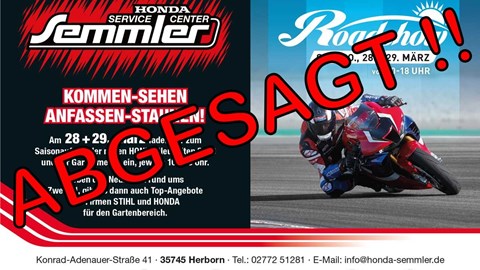 Honda Semmler - ABGESAGT ROAD SHOW & GARTENMESSE