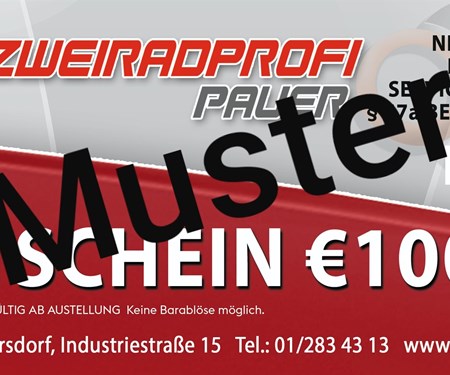 Zweiradprofi - Gutscheine  Zweiradprofi - Gutscheine